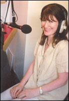 Janie in radio studio